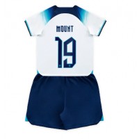 England Mason Mount #19 Replika babykläder Hemmaställ Barn VM 2022 Kortärmad (+ korta byxor)